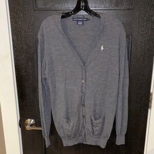 Ralph Lauren sport boyfriend fit cardigan 100% merino wool